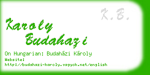 karoly budahazi business card