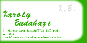 karoly budahazi business card